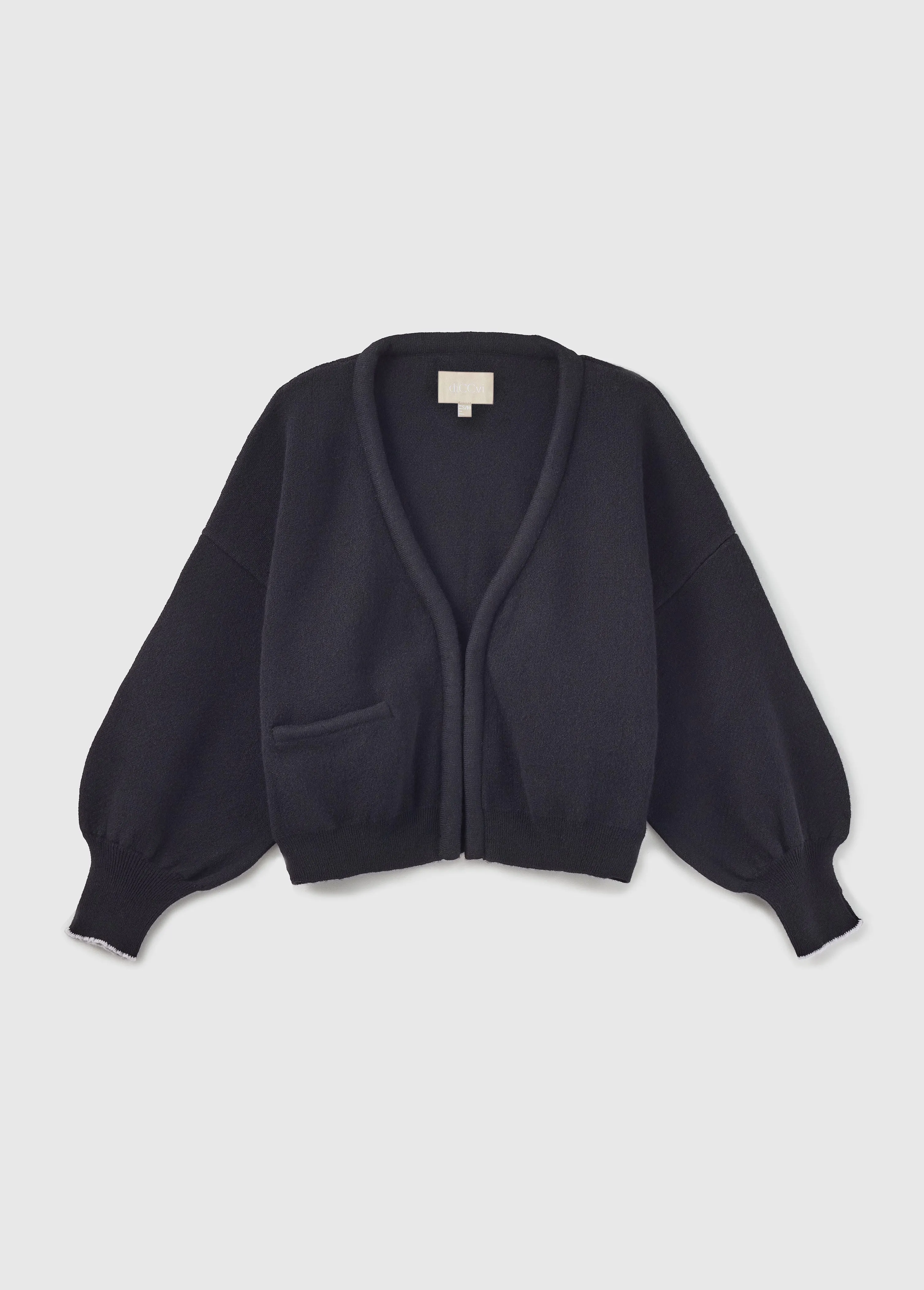 Anne Handmade Embellished Cardigan - Black