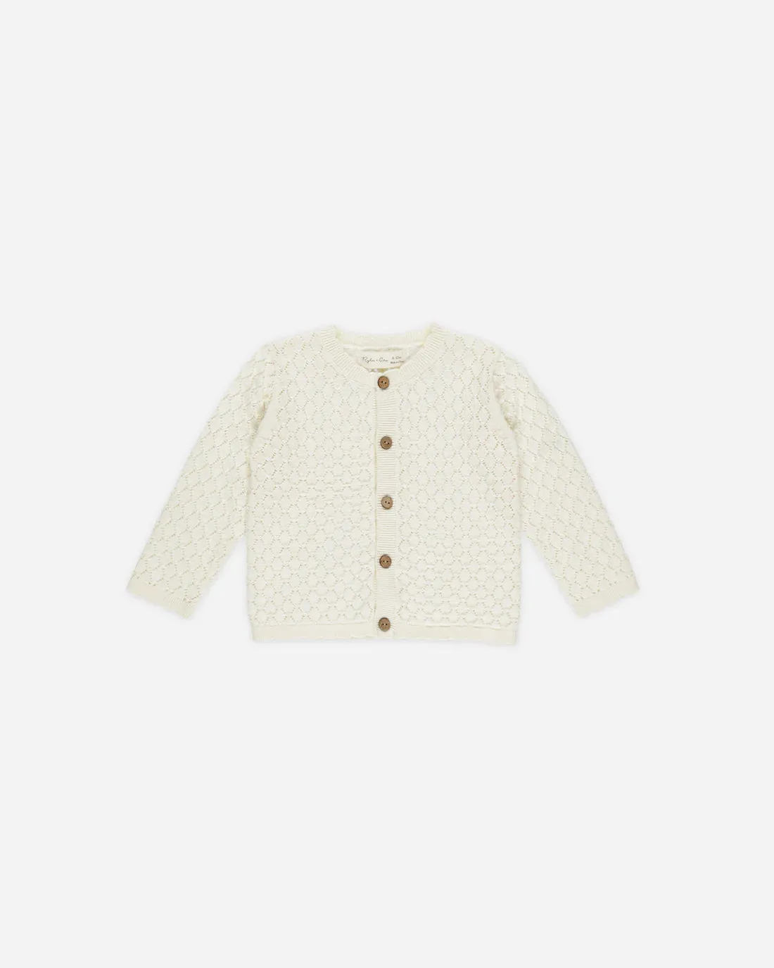 Baby Crochet Cardigan || Ivory