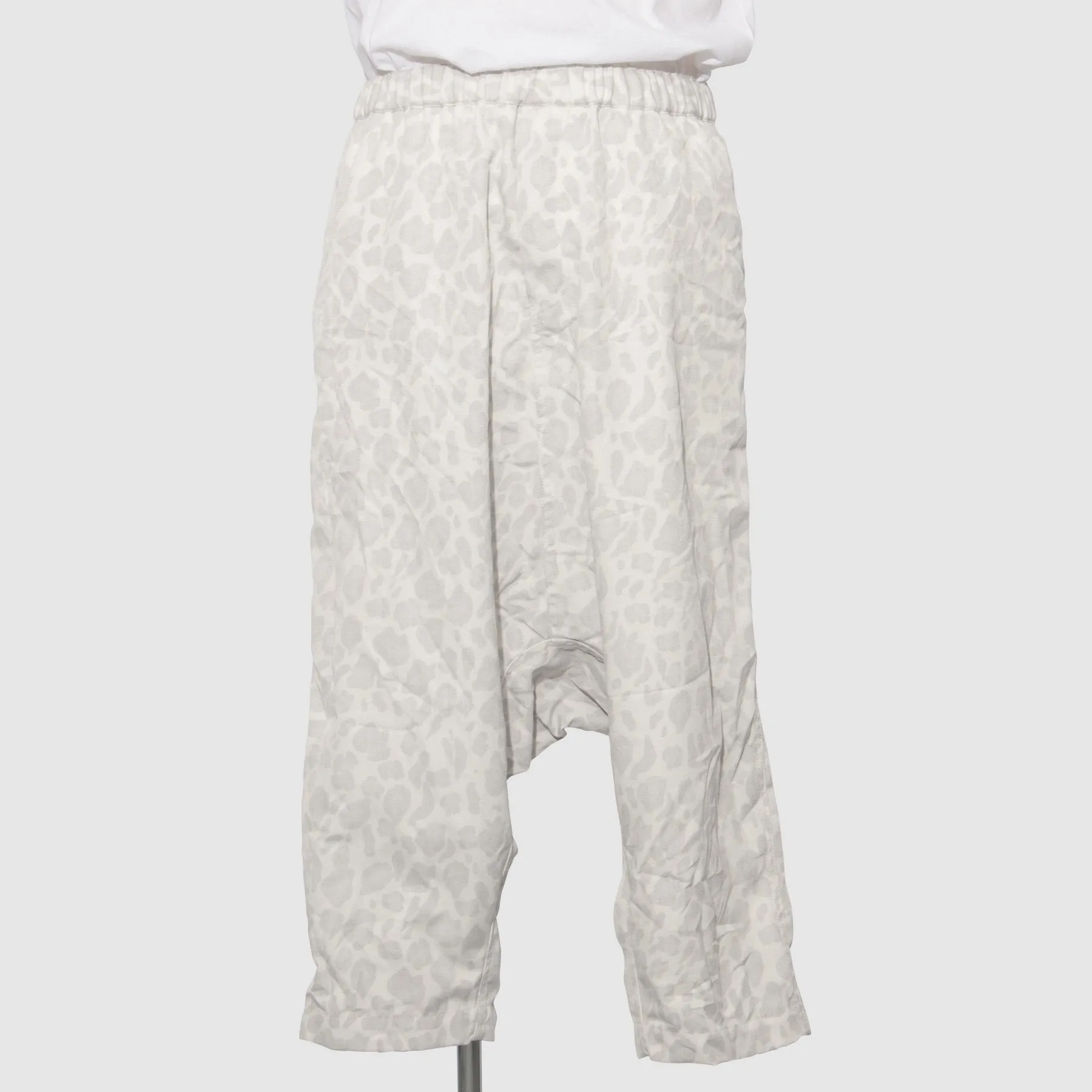 BLACK Comme des Garçons Leopard Drop Trousers (White)