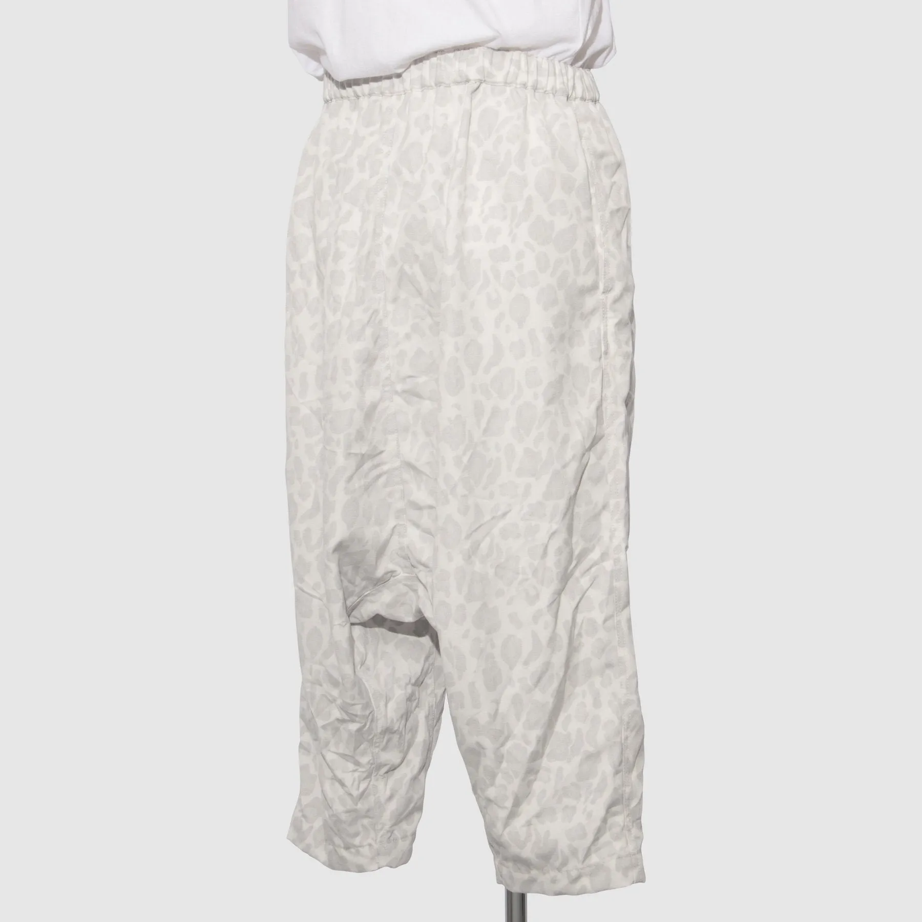 BLACK Comme des Garçons Leopard Drop Trousers (White)