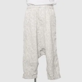 BLACK Comme des Garçons Leopard Drop Trousers (White)