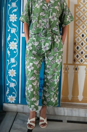 Botanical Vine Cropped Trousers