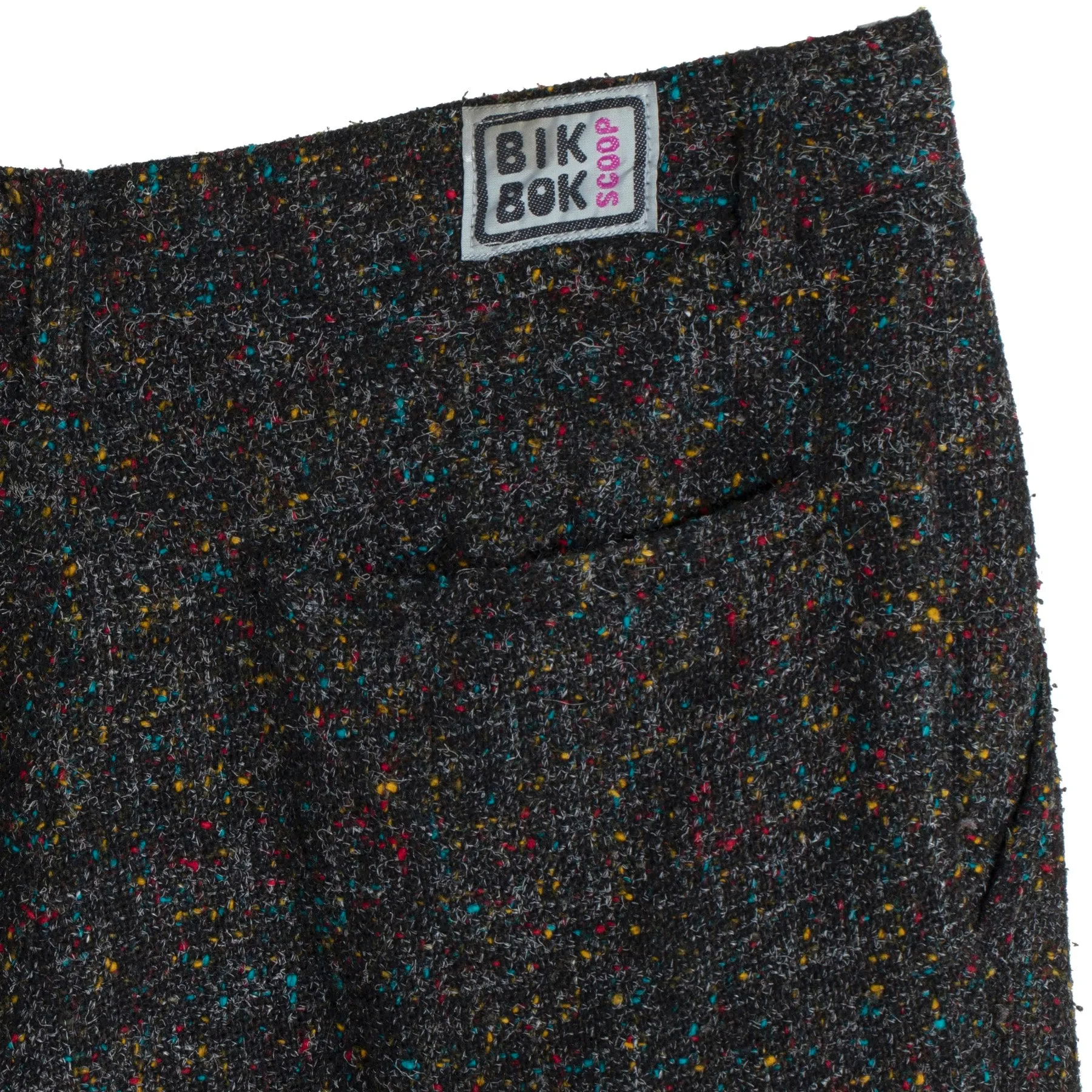 Bouclé Tweed, Structured Pleats, Relaxed Taper, Cropped