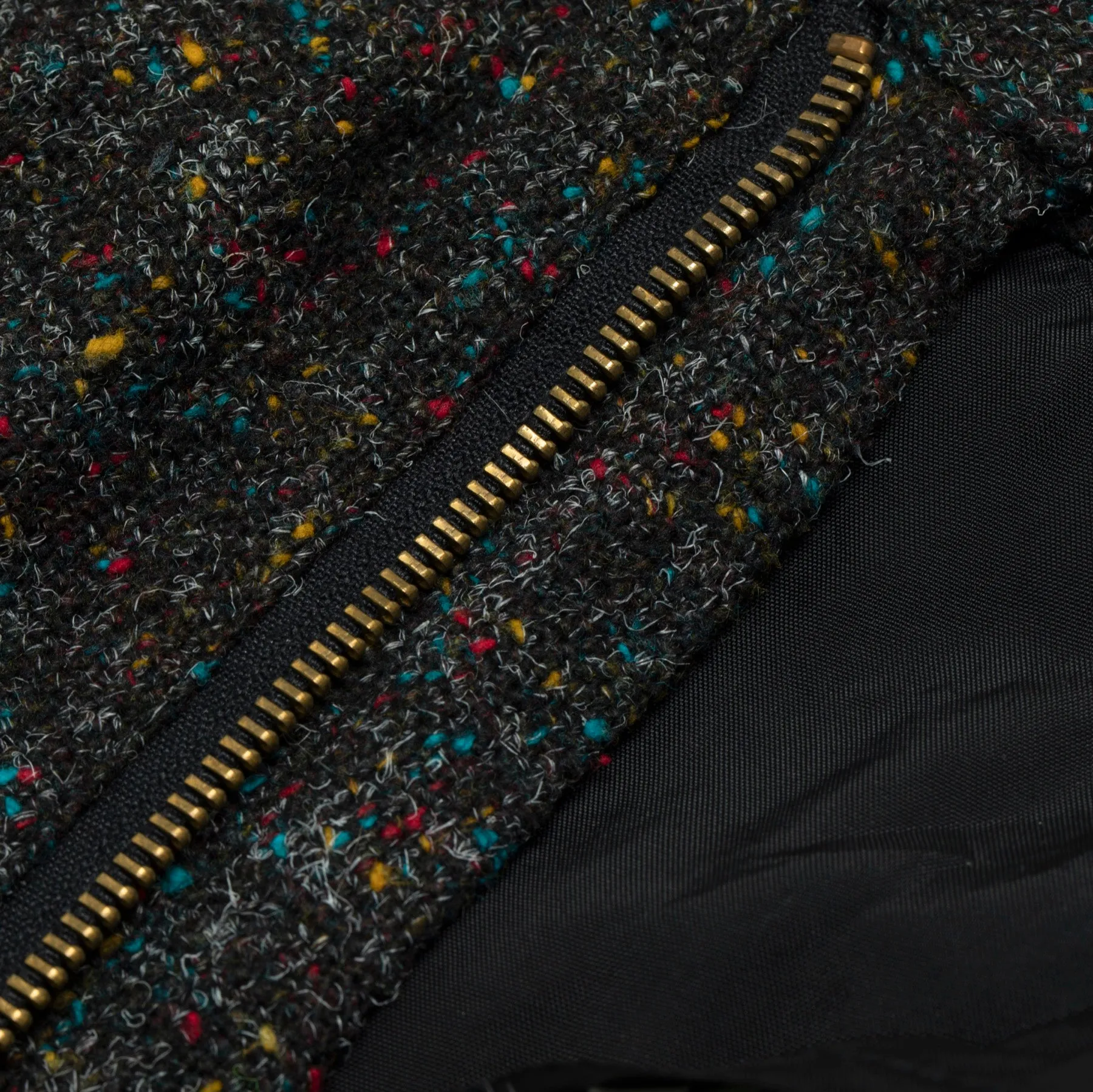 Bouclé Tweed, Structured Pleats, Relaxed Taper, Cropped