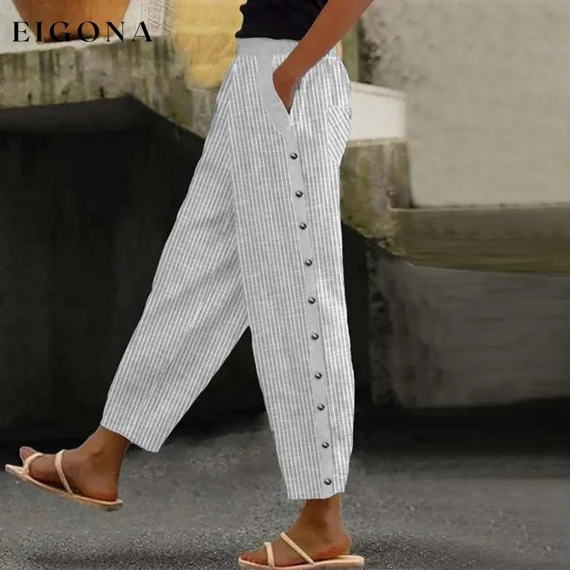 Casual Striped Trousers