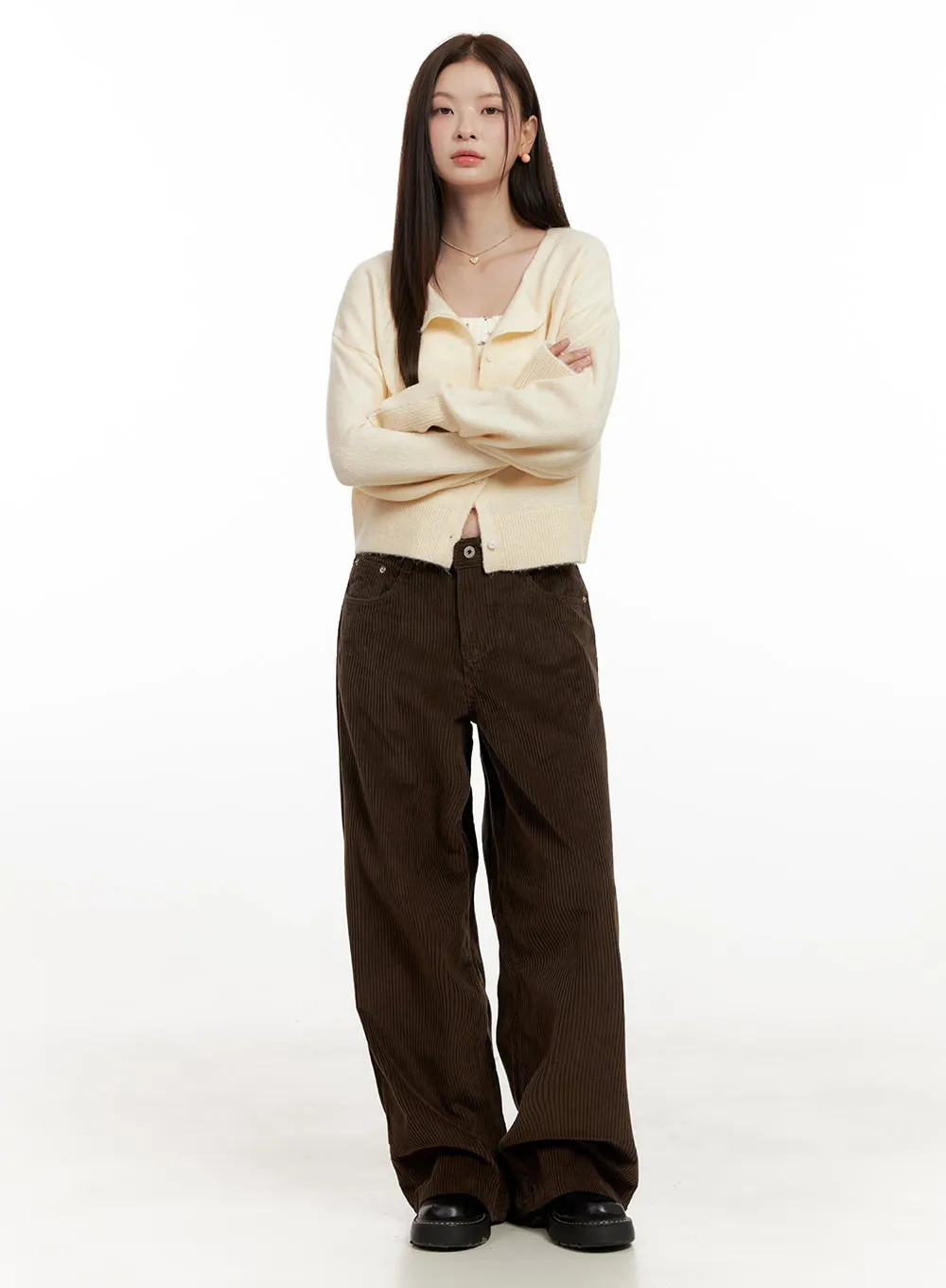 Corduroy Wide-Fit Trousers ON422