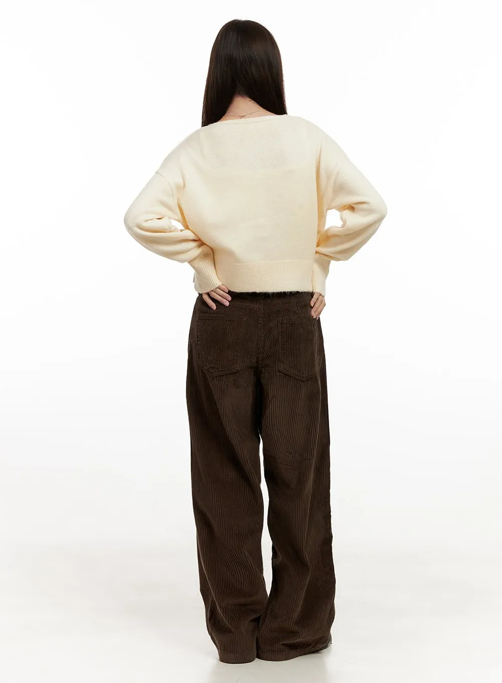 Corduroy Wide-Fit Trousers ON422
