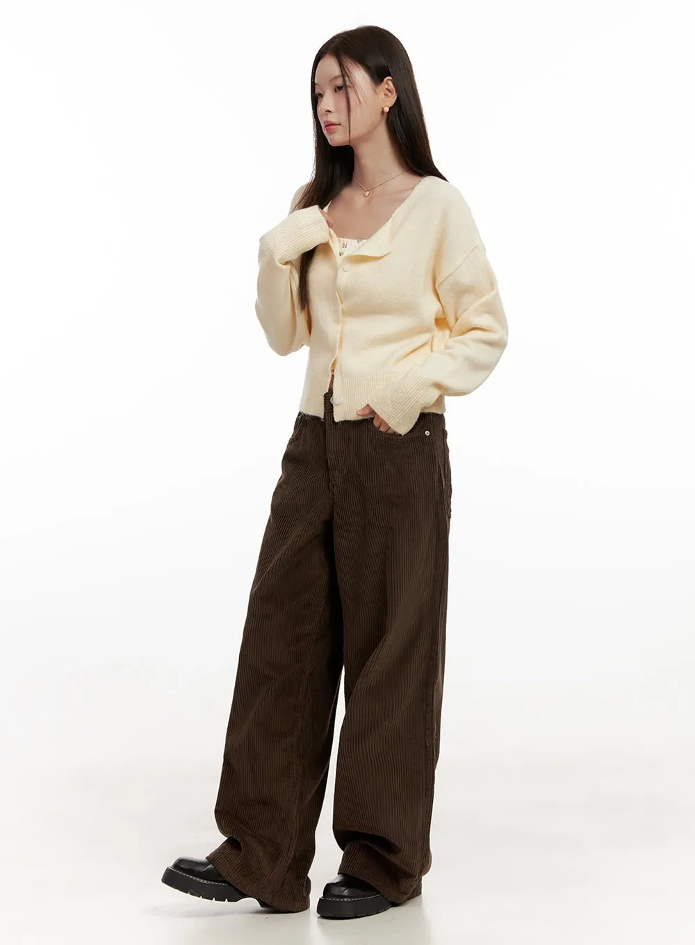 Corduroy Wide-Fit Trousers ON422