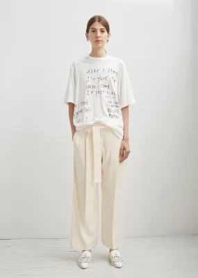 Cropped Belted Trousers