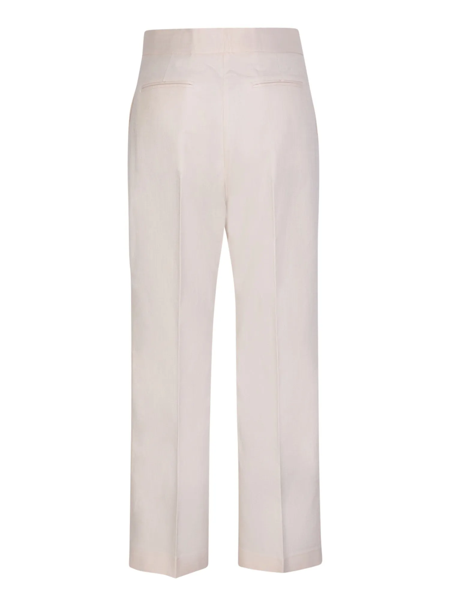 Cropped ivory trousers