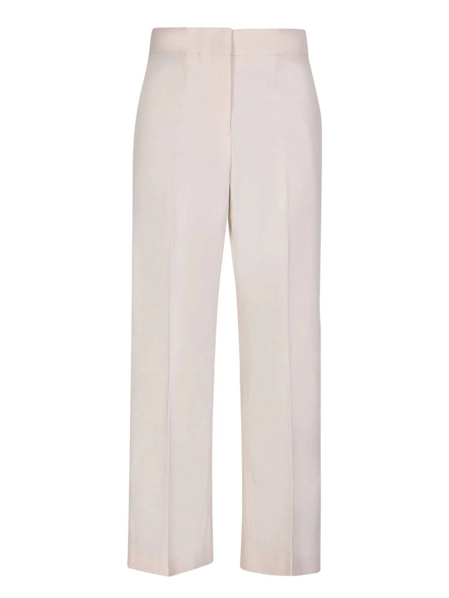 Cropped ivory trousers