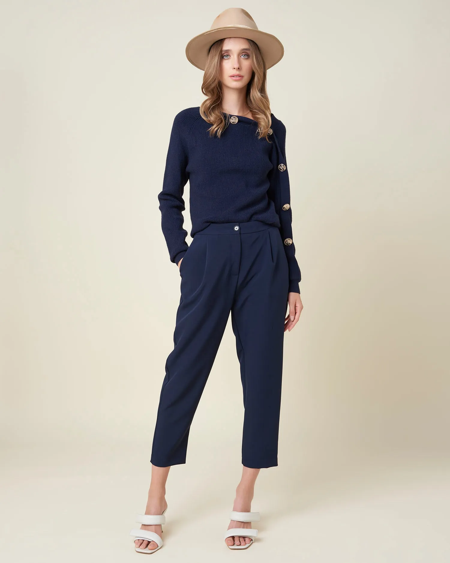 Cropped penced trousers