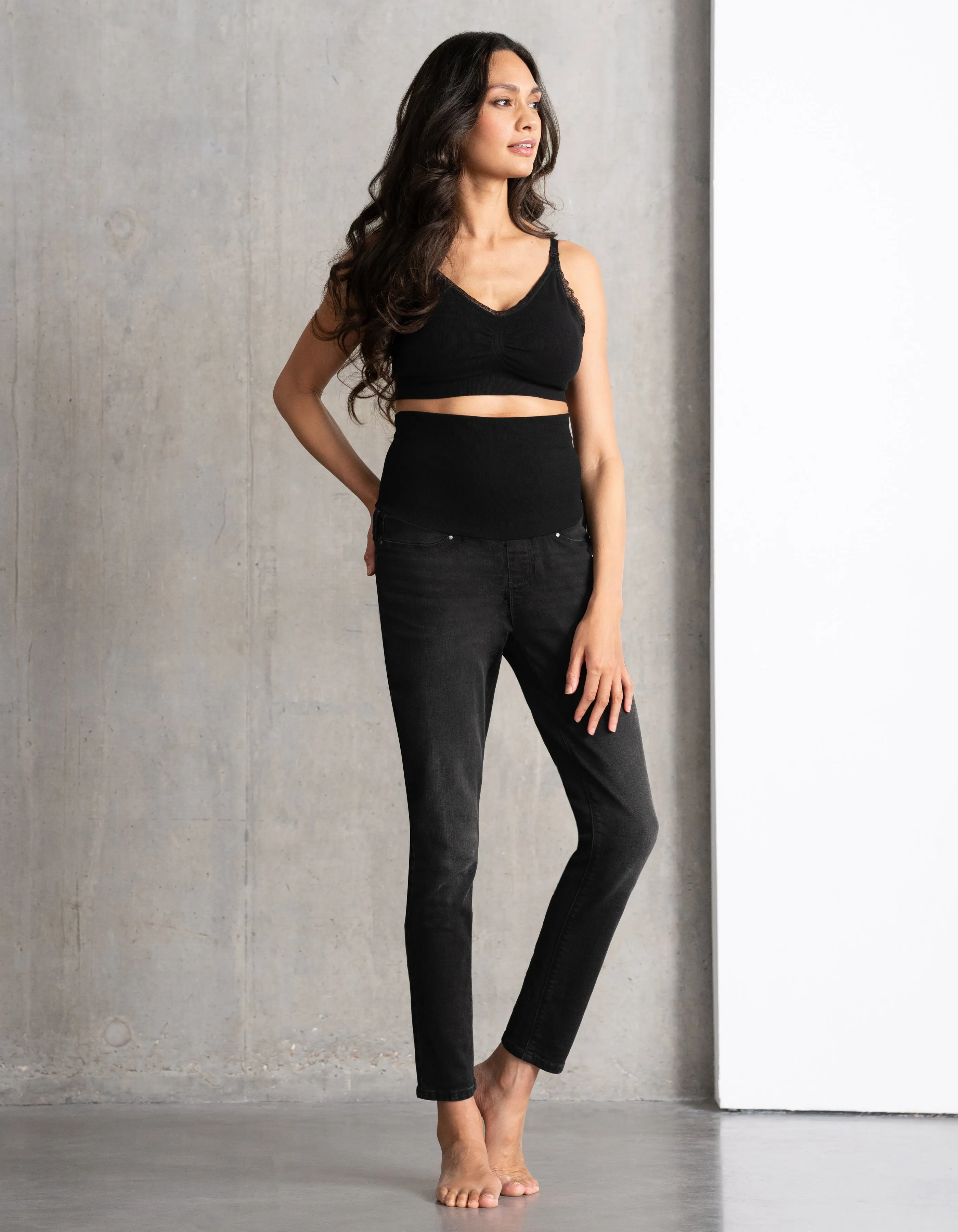 Organic Black Post-Maternity Shaping Jeans