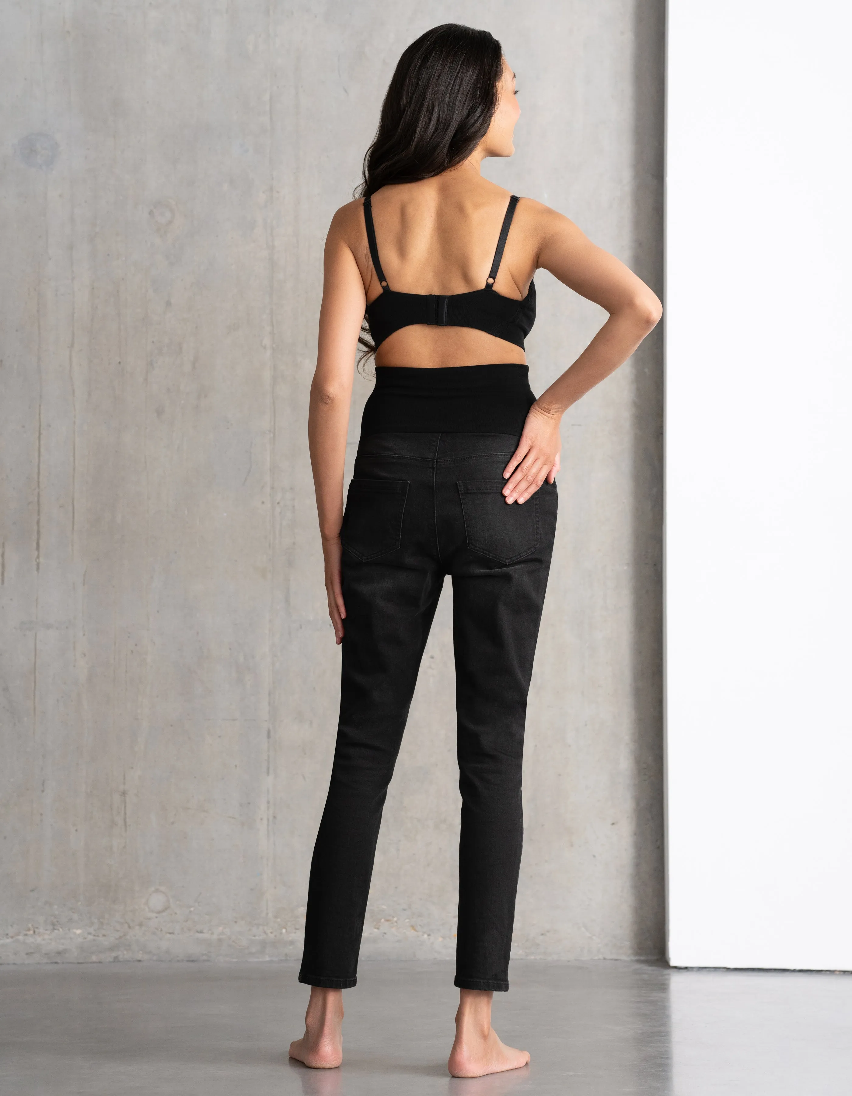 Organic Black Post-Maternity Shaping Jeans