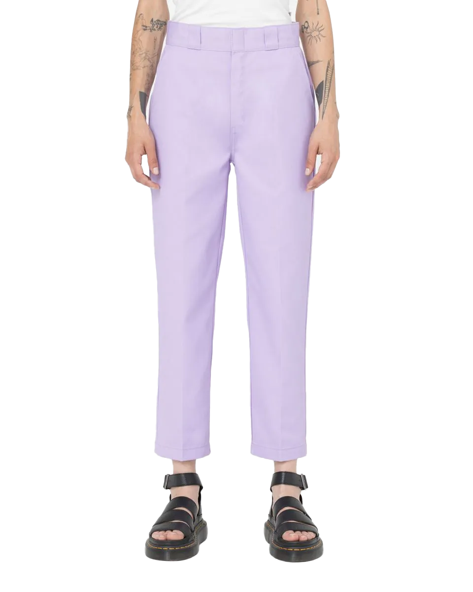 Phoenix Cropped Trousers in Purple Rose