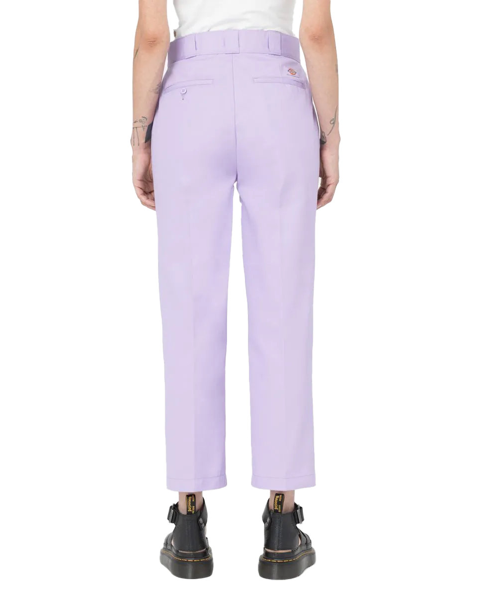 Phoenix Cropped Trousers in Purple Rose
