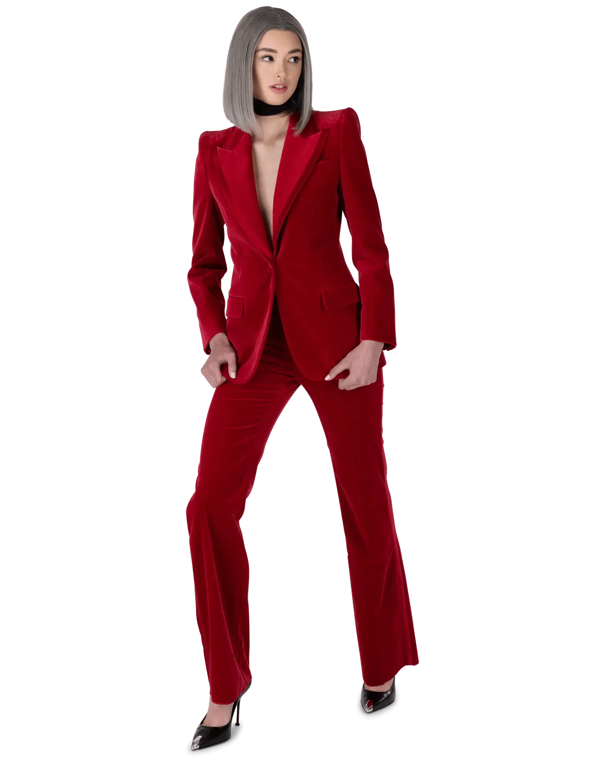 Velvet Stretch Straight Leg Pants