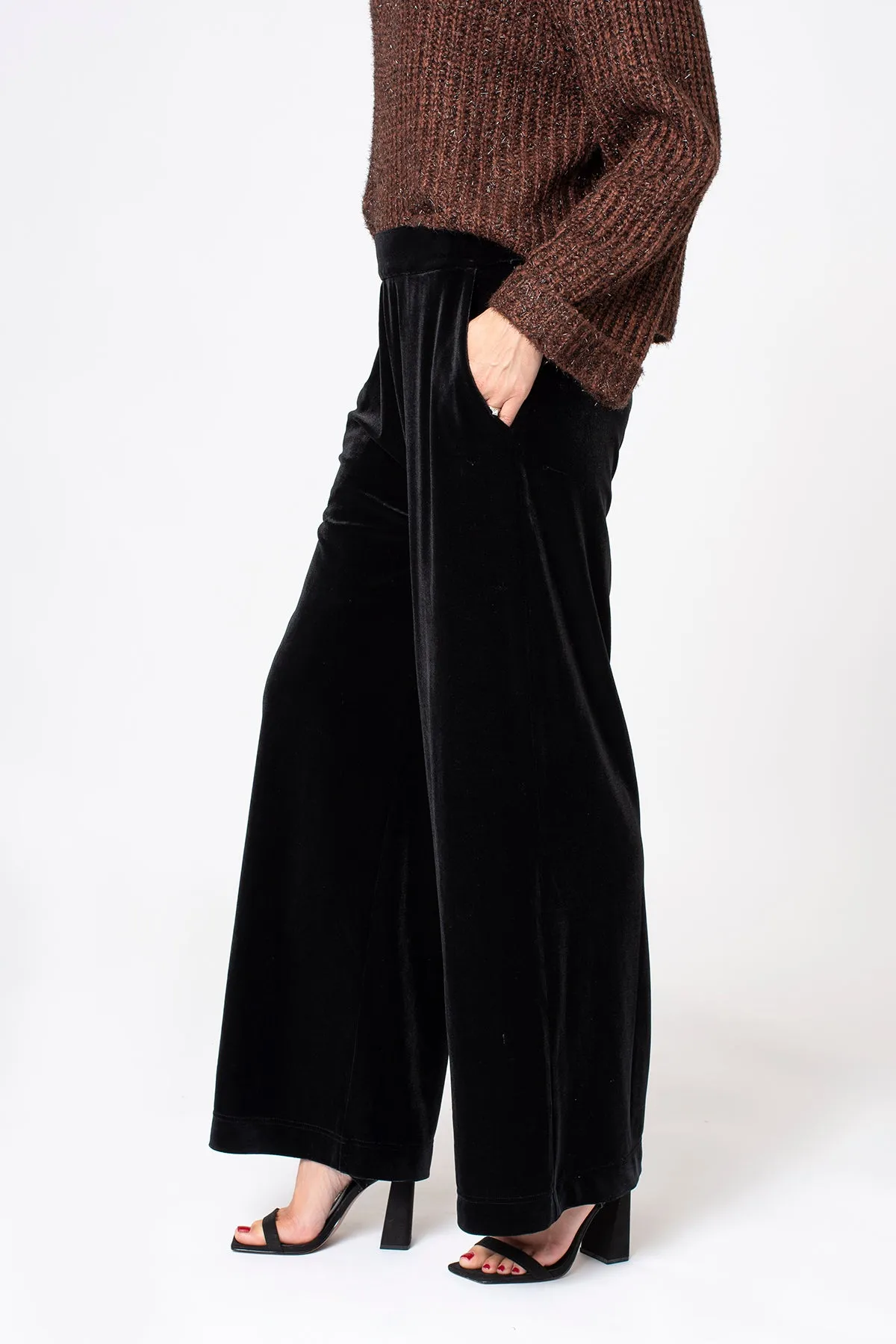 Velvet Wide Leg Trouser